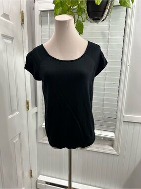Ralph Lauren Black Short Sleeve Scoop Neck Top